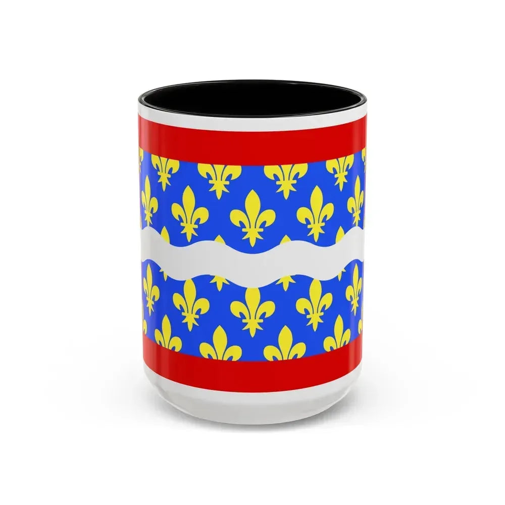 Flag of Cher France - Accent Coffee Mug 15oz Black - Go Mug Yourself