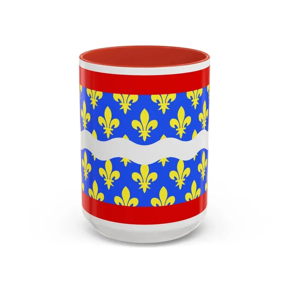 Flag of Cher France - Accent Coffee Mug 15oz Red - Go Mug Yourself