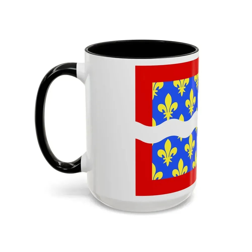 Flag of Cher France - Accent Coffee Mug - Go Mug Yourself