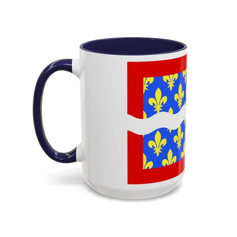 Flag of Cher France - Accent Coffee Mug - Go Mug Yourself