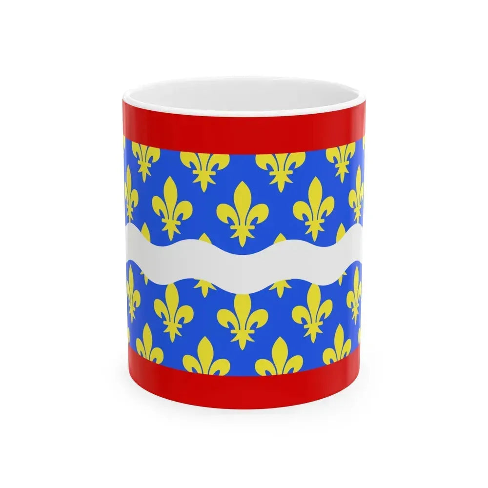 Flag of Cher France - White Coffee Mug 11oz - Go Mug Yourself
