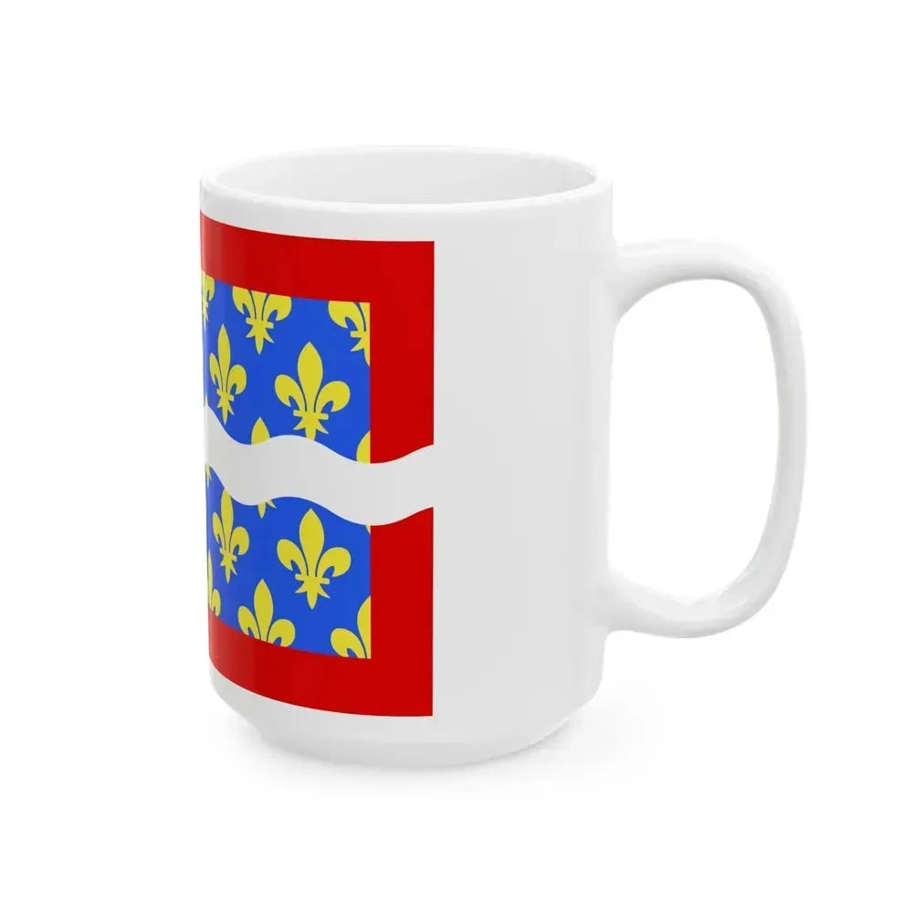 Flag of Cher France - White Coffee Mug - Go Mug Yourself