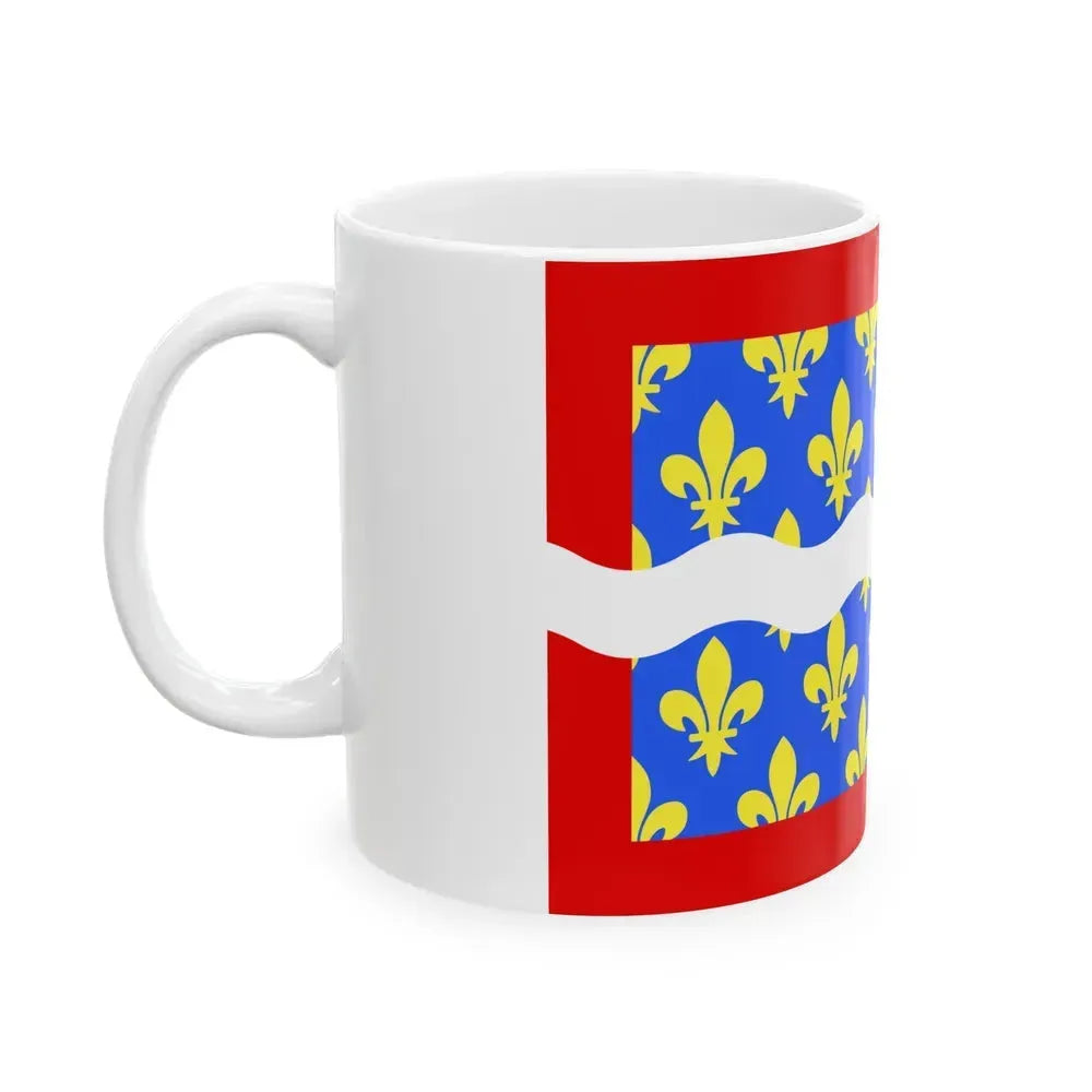 Flag of Cher France - White Coffee Mug - Go Mug Yourself