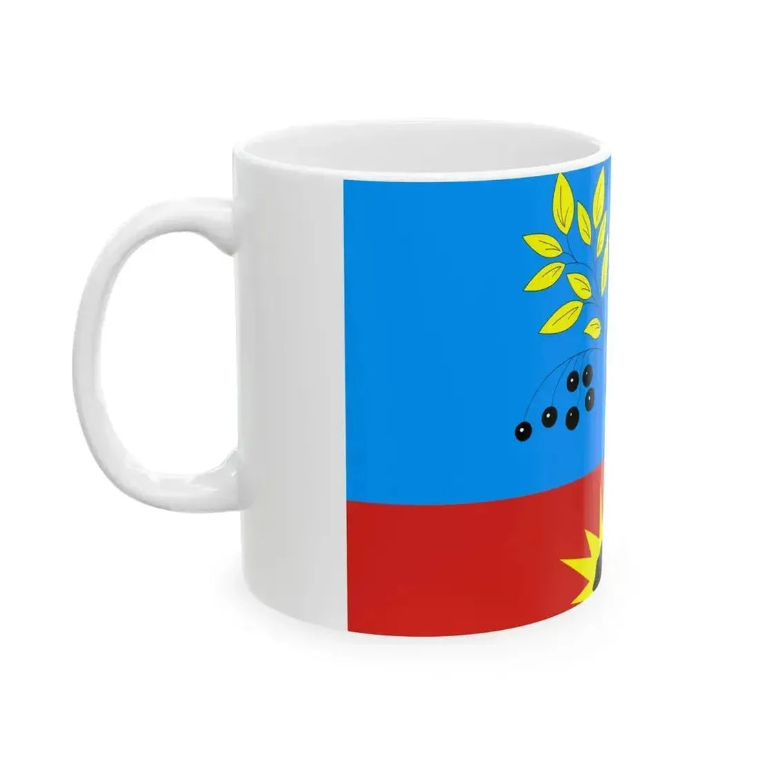 Flag of Cheremkhovo (Russia) White Coffee Mug - Go Mug Yourself