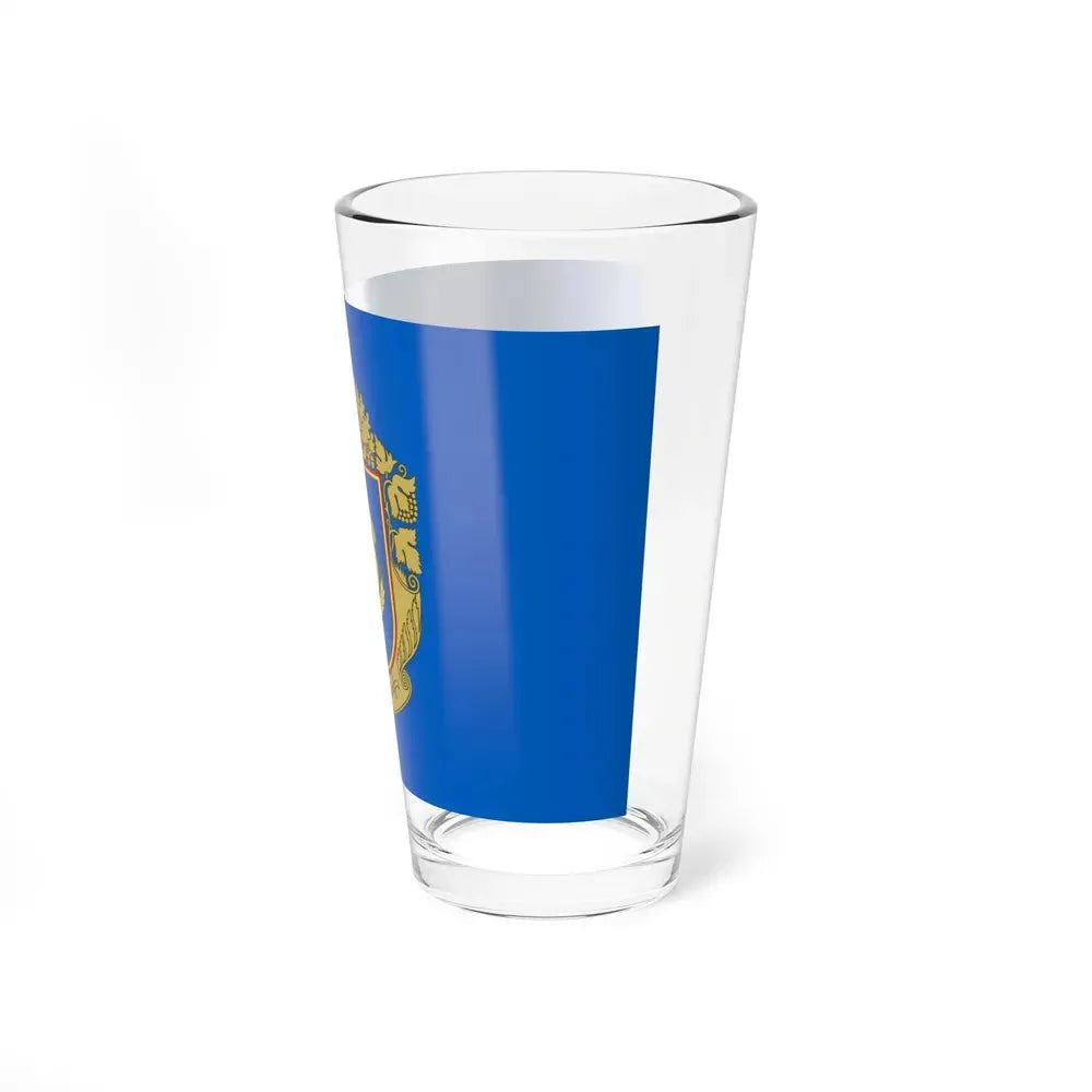Flag of Cherkasy Oblast Ukraine - Pint Glass 16oz - Go Mug Yourself