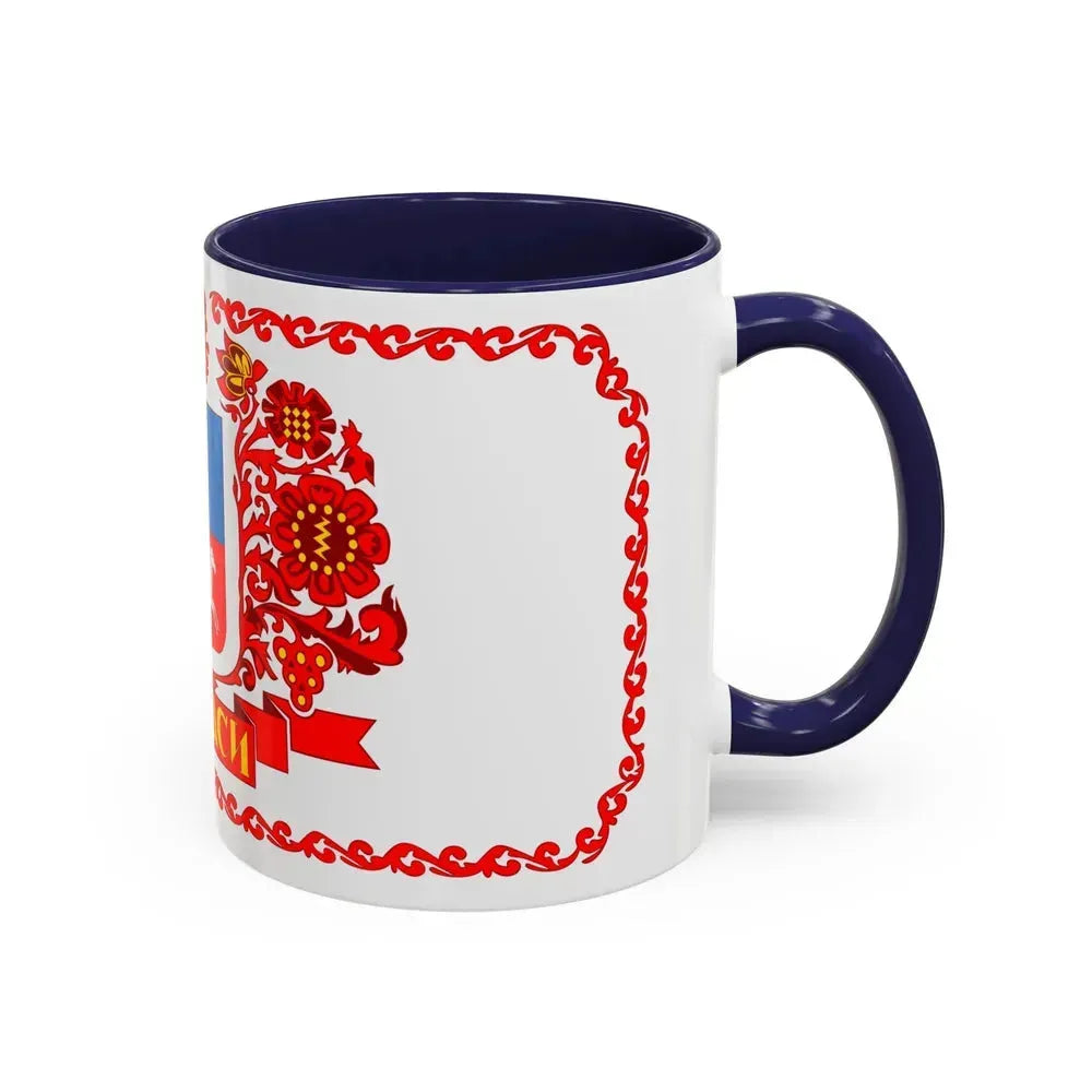 Flag of Cherkasy Ukraine - Accent Coffee Mug - Go Mug Yourself
