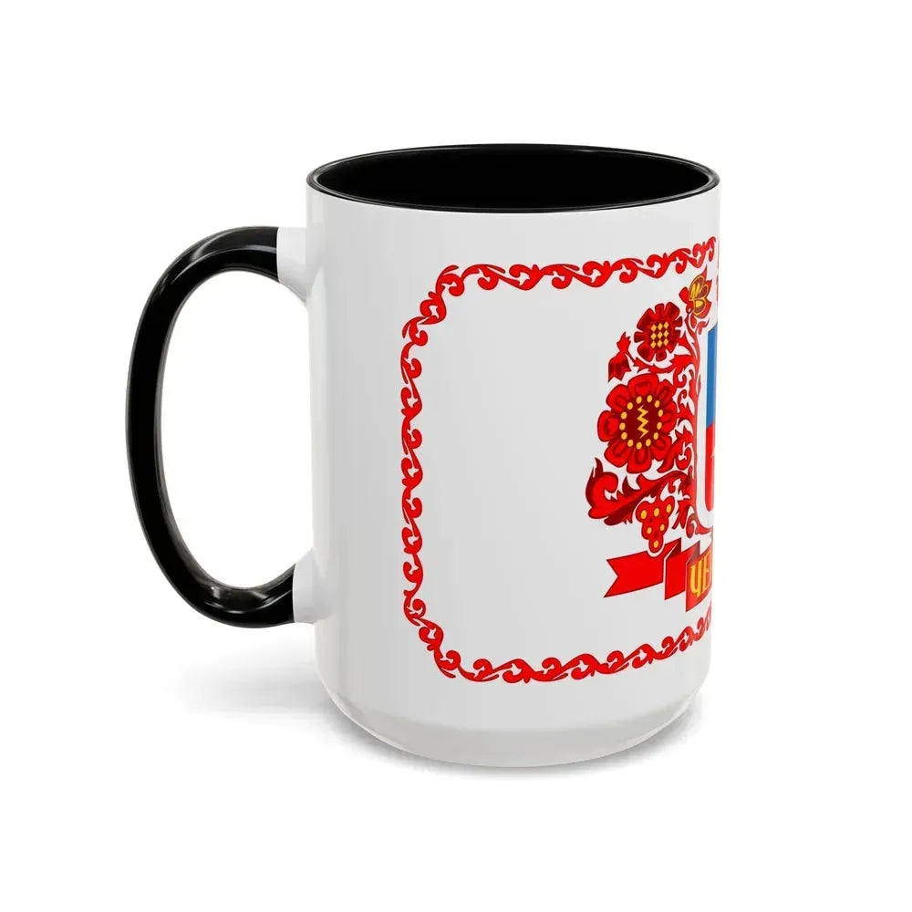 Flag of Cherkasy Ukraine - Accent Coffee Mug - Go Mug Yourself