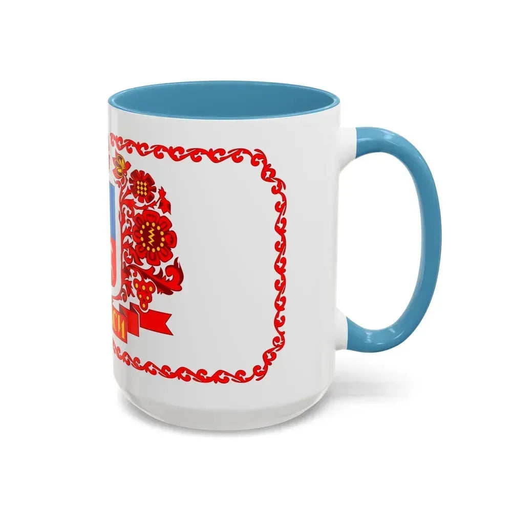 Flag of Cherkasy Ukraine - Accent Coffee Mug - Go Mug Yourself