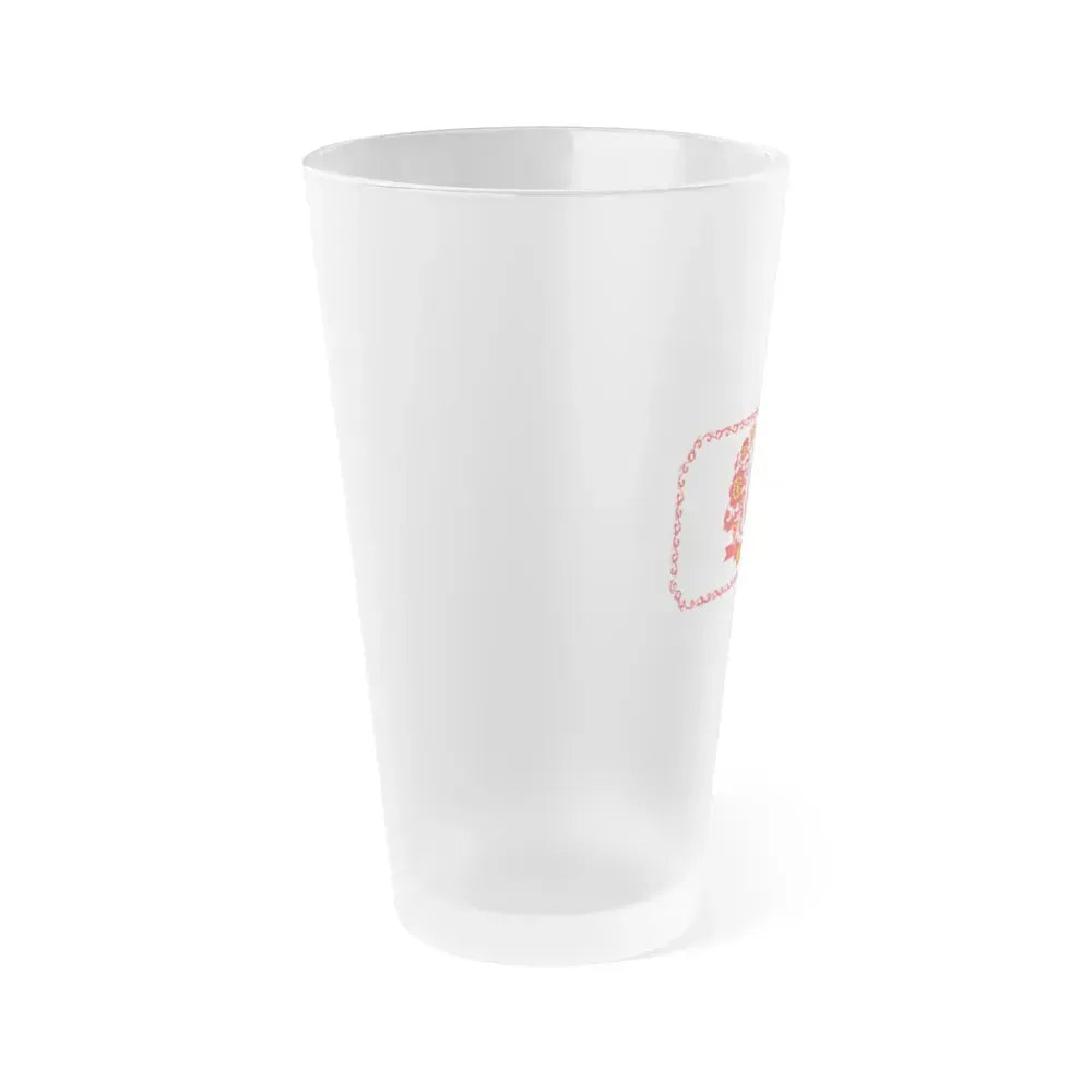 Flag of Cherkasy Ukraine - Frosted Pint Glass 16oz - Go Mug Yourself