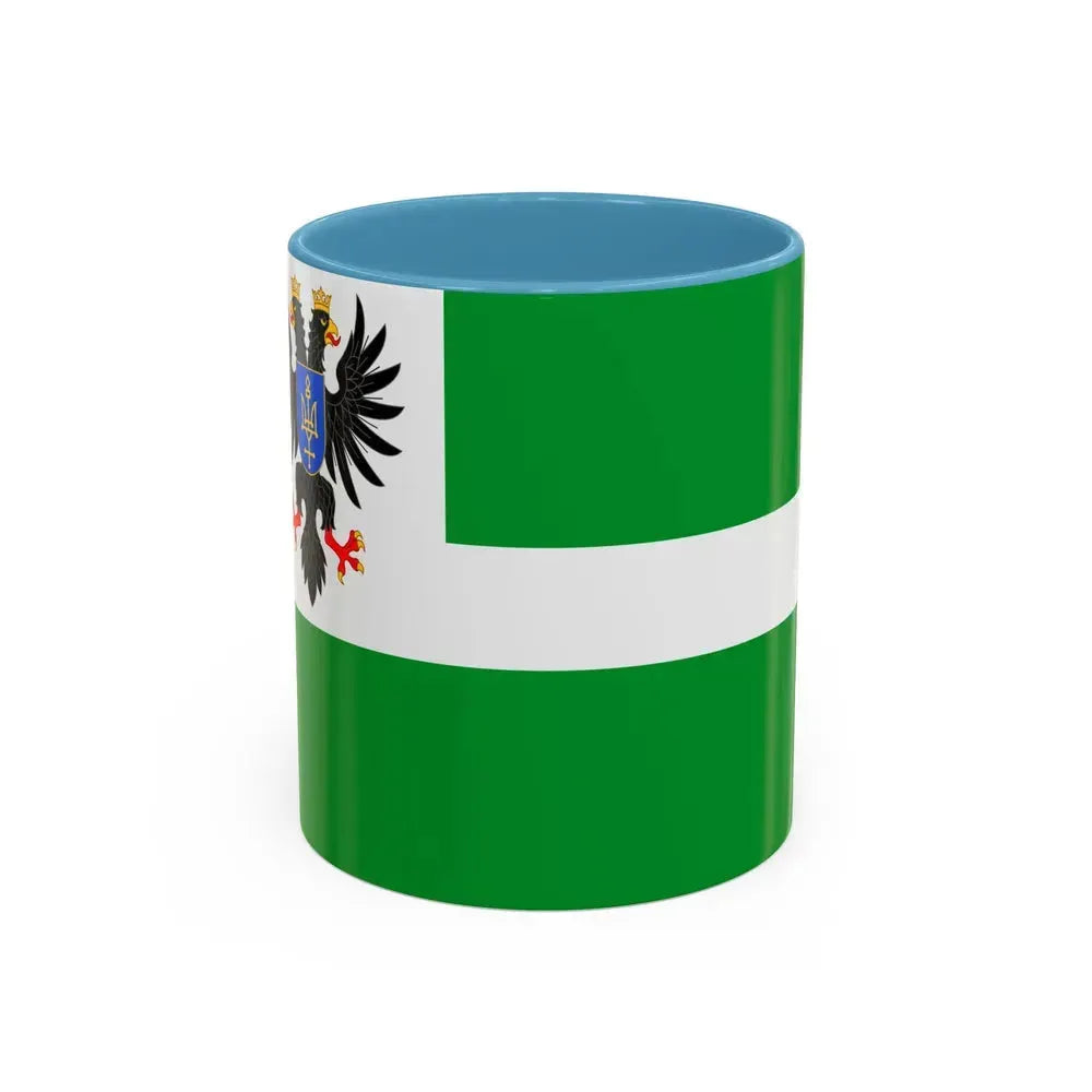 Flag of Chernihiv Oblast Ukraine - Accent Coffee Mug 11oz Light Blue - Go Mug Yourself