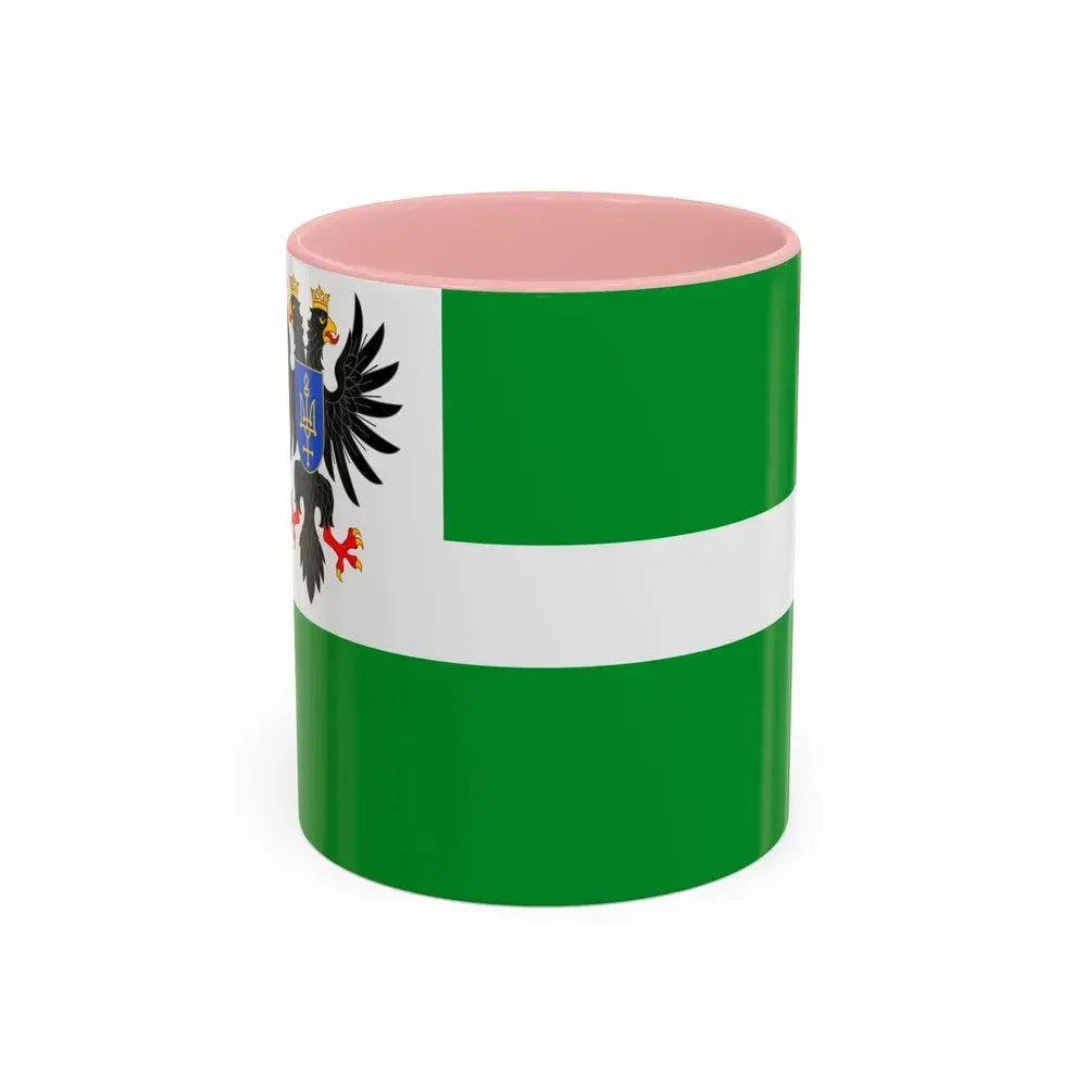 Flag of Chernihiv Oblast Ukraine - Accent Coffee Mug 11oz Pink - Go Mug Yourself
