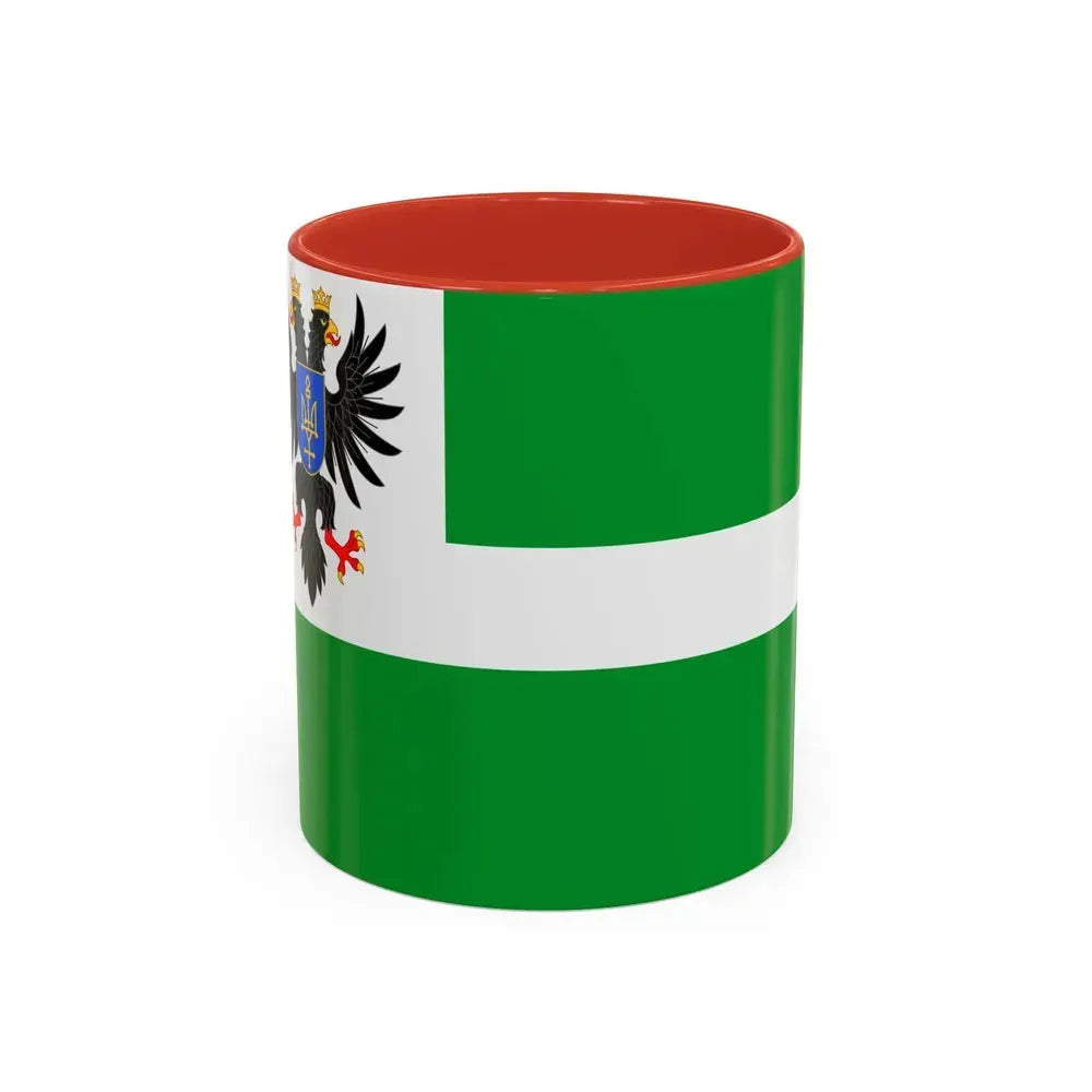 Flag of Chernihiv Oblast Ukraine - Accent Coffee Mug 11oz Red - Go Mug Yourself