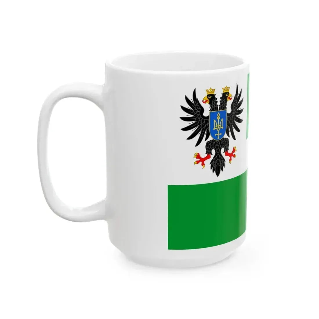 Flag of Chernihiv Oblast Ukraine - White Coffee Mug - Go Mug Yourself