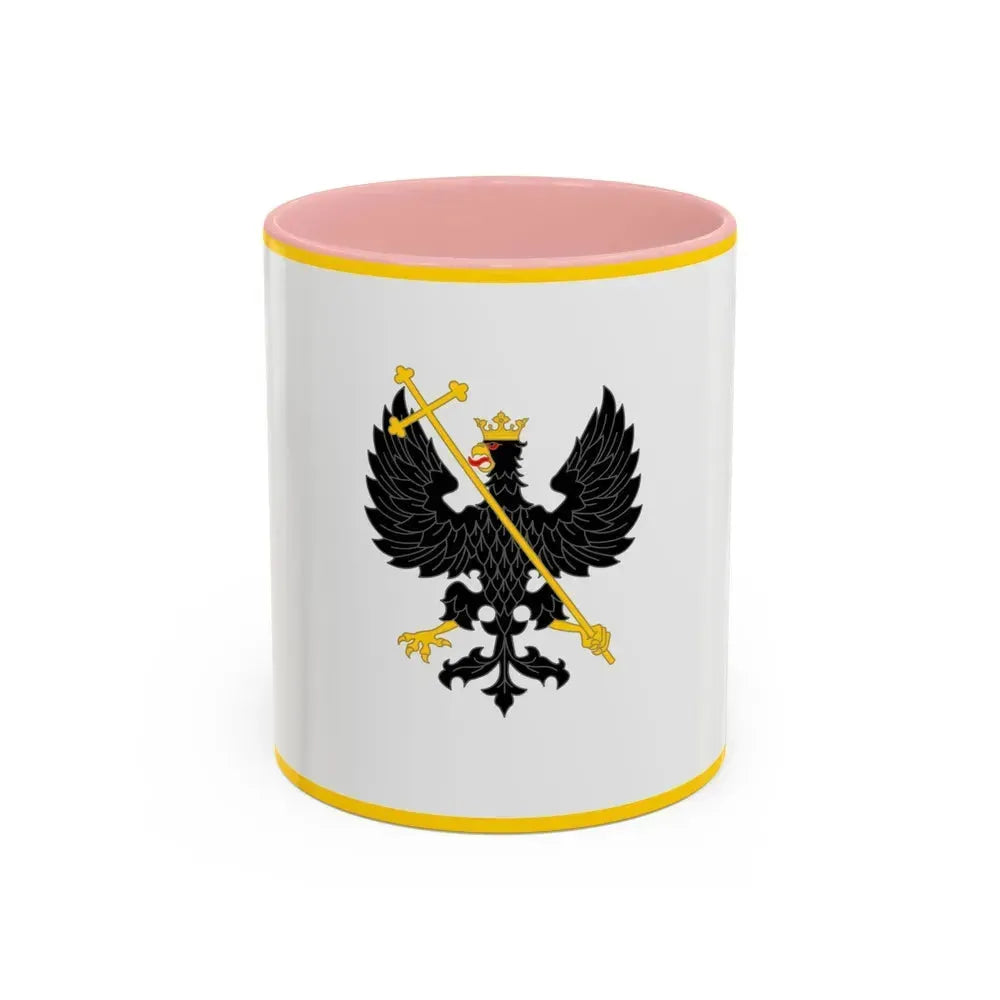 Flag of Chernihiv Ukraine - Accent Coffee Mug 11oz Pink - Go Mug Yourself
