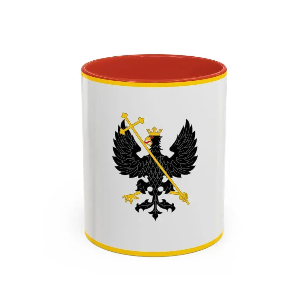 Flag of Chernihiv Ukraine - Accent Coffee Mug 11oz Red - Go Mug Yourself