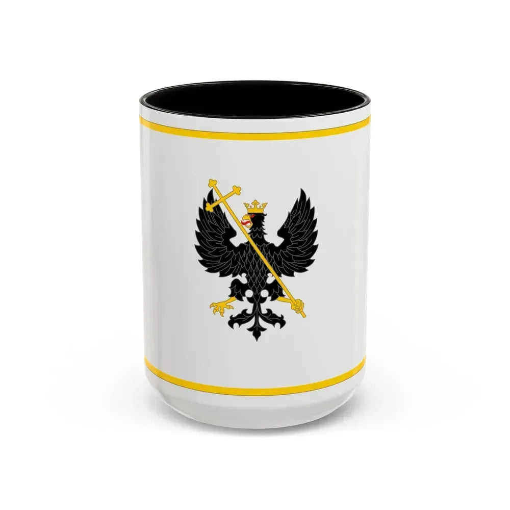 Flag of Chernihiv Ukraine - Accent Coffee Mug 15oz Black - Go Mug Yourself