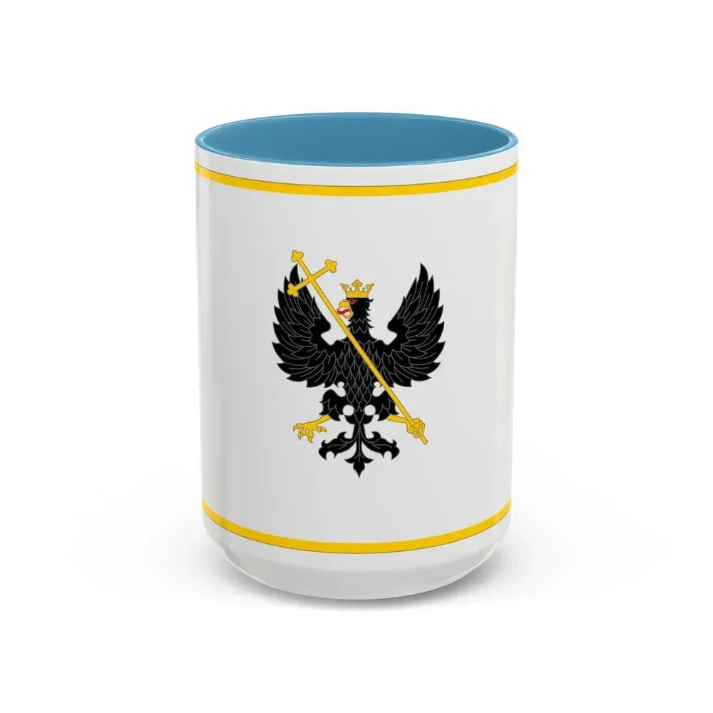 Flag of Chernihiv Ukraine - Accent Coffee Mug 15oz Light Blue - Go Mug Yourself