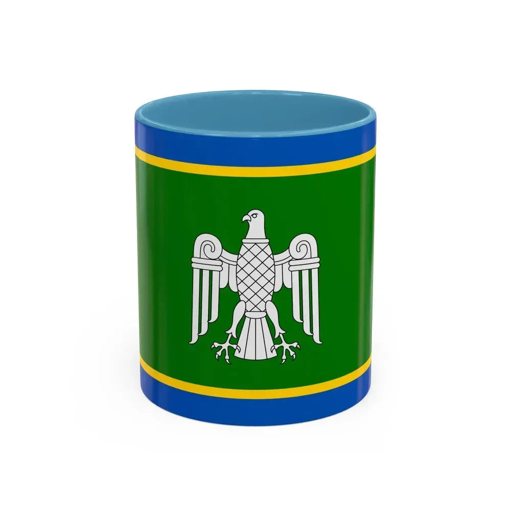 Flag of Chernivtsi Oblast Ukraine - Accent Coffee Mug 11oz Light Blue - Go Mug Yourself