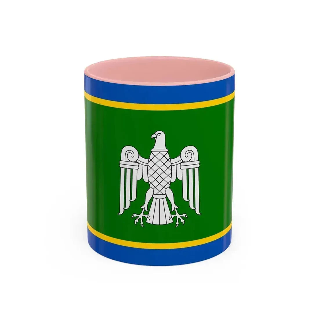 Flag of Chernivtsi Oblast Ukraine - Accent Coffee Mug 11oz Pink - Go Mug Yourself