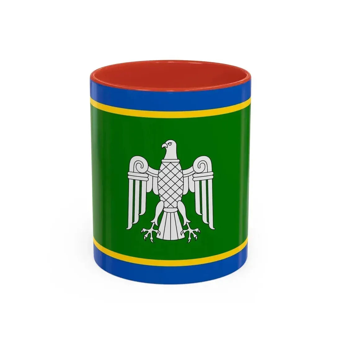 Flag of Chernivtsi Oblast Ukraine - Accent Coffee Mug 11oz Red - Go Mug Yourself