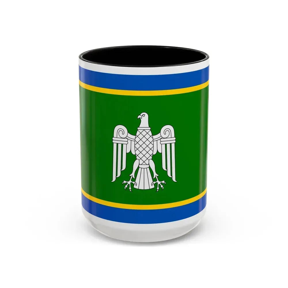 Flag of Chernivtsi Oblast Ukraine - Accent Coffee Mug 15oz Black - Go Mug Yourself