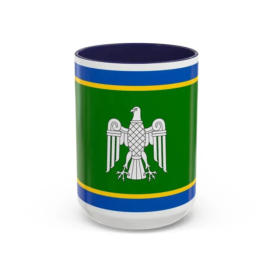 Flag of Chernivtsi Oblast Ukraine - Accent Coffee Mug 15oz Navy - Go Mug Yourself