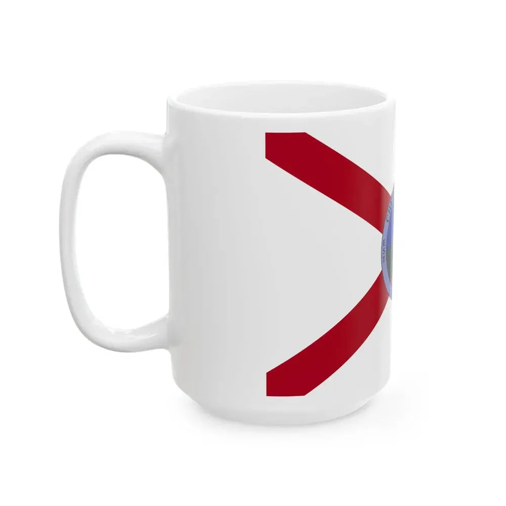 Flag of Cherokee County Alabama (United States) White Coffee Mug - Go Mug Yourself