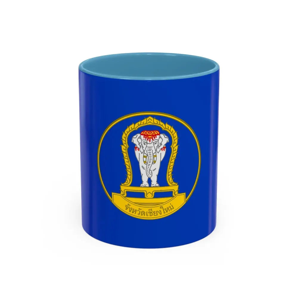Flag of Chiang Mai Province Thailand - Accent Coffee Mug 11oz Light Blue - Go Mug Yourself