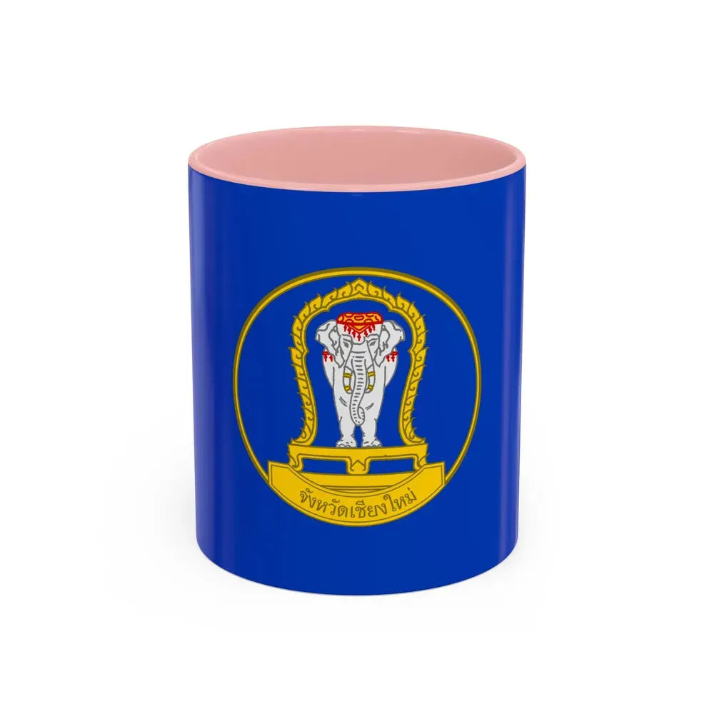 Flag of Chiang Mai Province Thailand - Accent Coffee Mug 11oz Pink - Go Mug Yourself