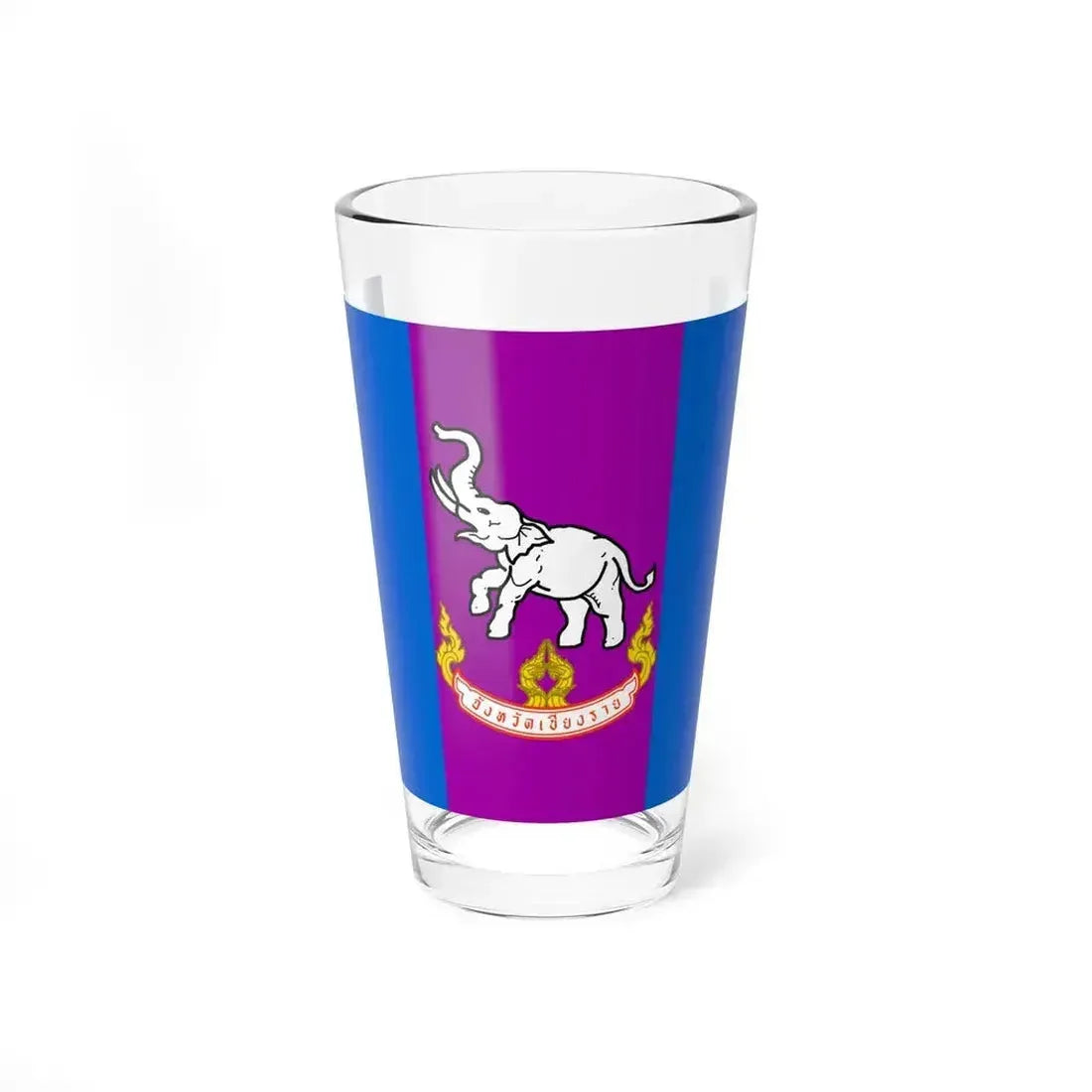 Flag of Chiang Rai Province Thailand - Pint Glass 16oz 16oz - Go Mug Yourself
