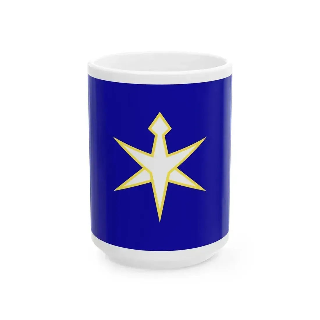 Flag of Chiba Prefecture Japan - White Coffee Mug 15oz - Go Mug Yourself