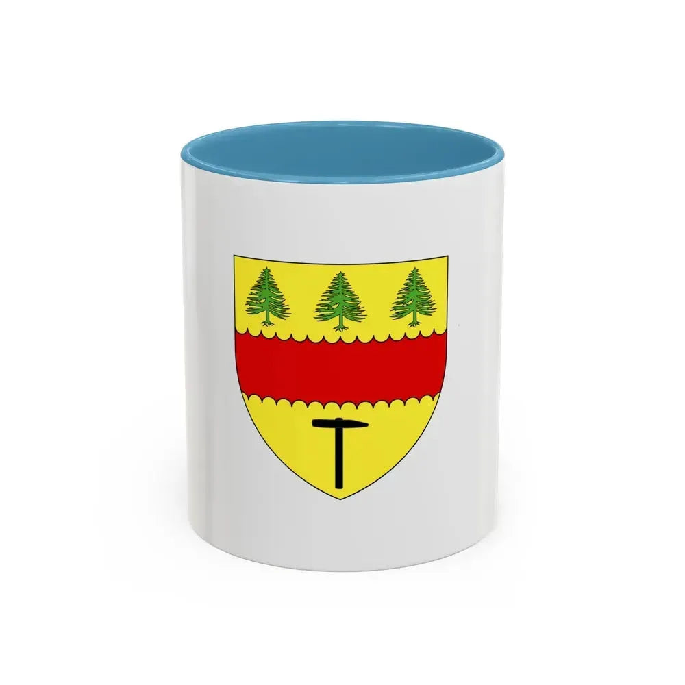 Flag of Chibougamau Canada - Accent Coffee Mug 11oz Light Blue - Go Mug Yourself