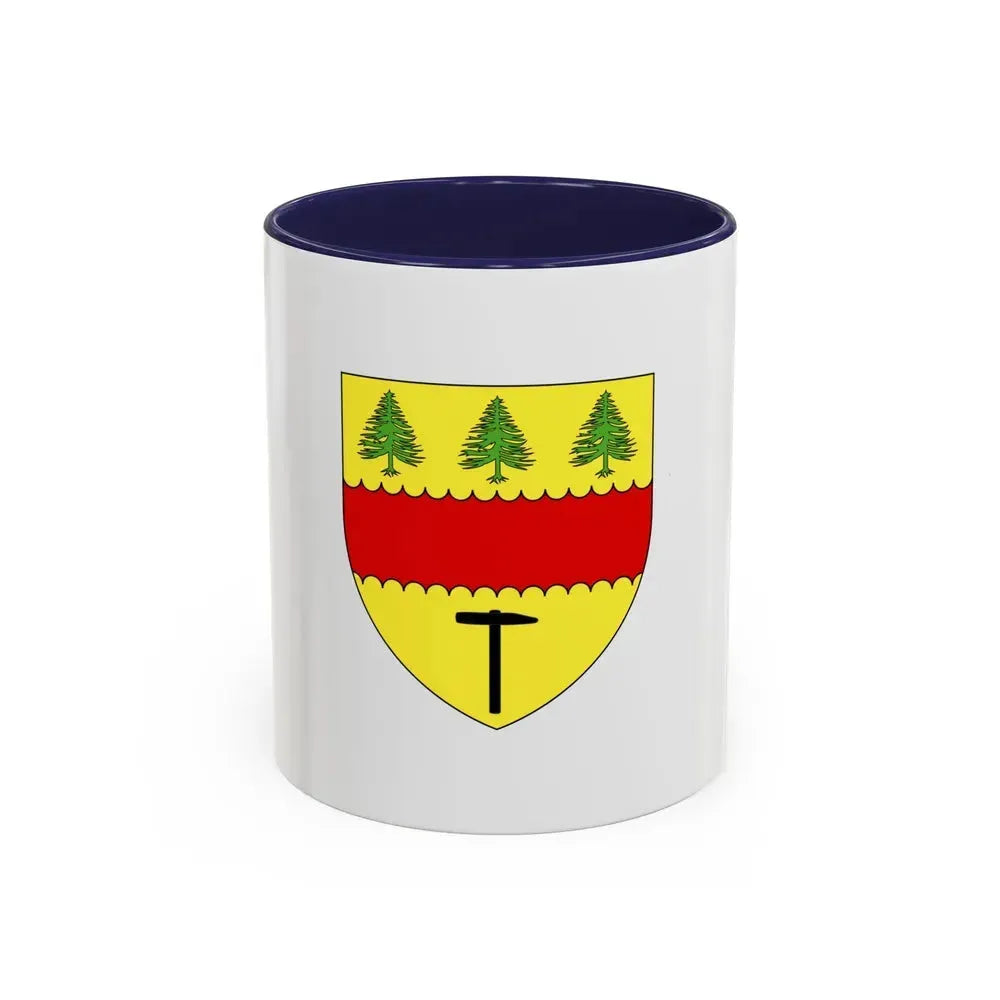 Flag of Chibougamau Canada - Accent Coffee Mug 11oz Navy - Go Mug Yourself