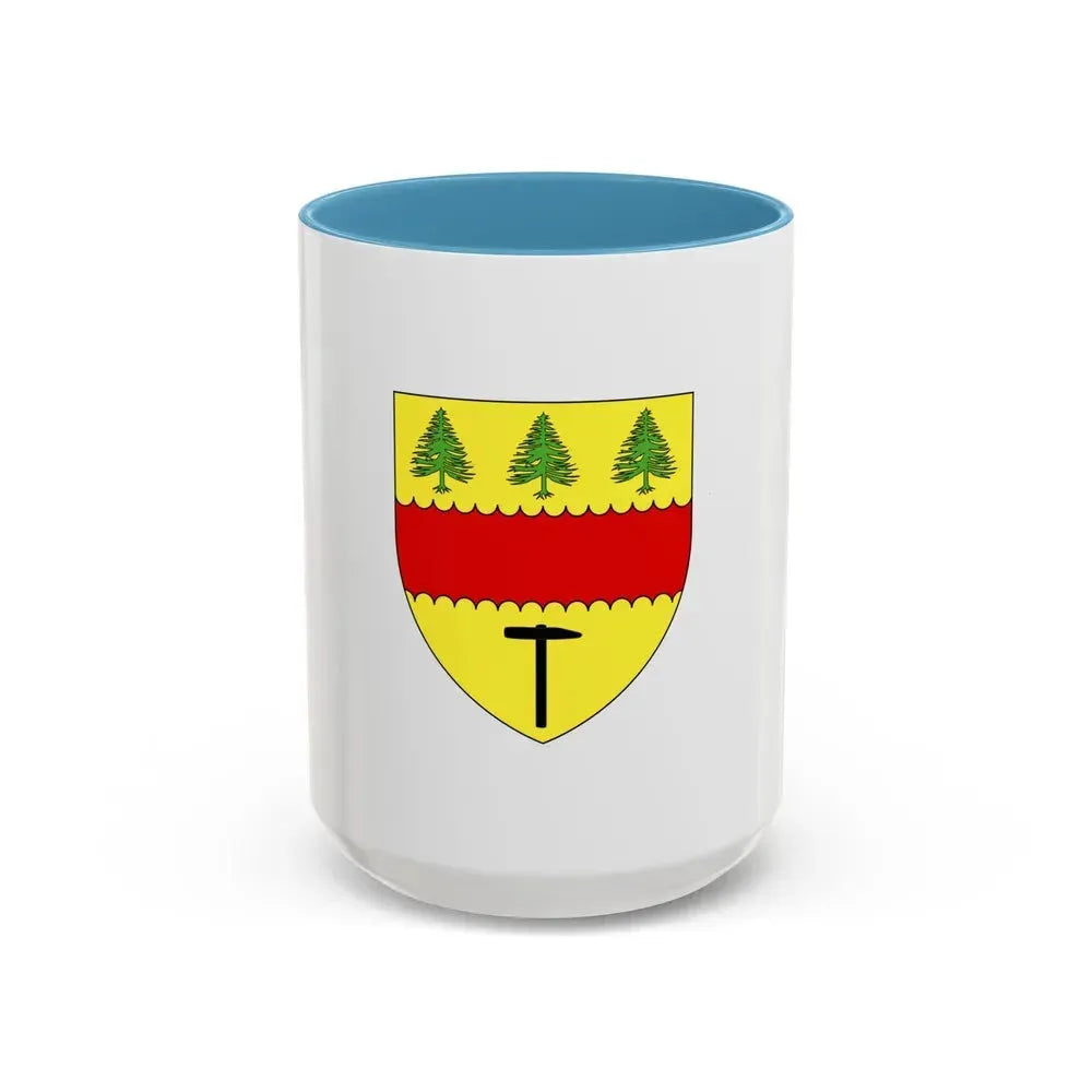 Flag of Chibougamau Canada - Accent Coffee Mug 15oz Light Blue - Go Mug Yourself