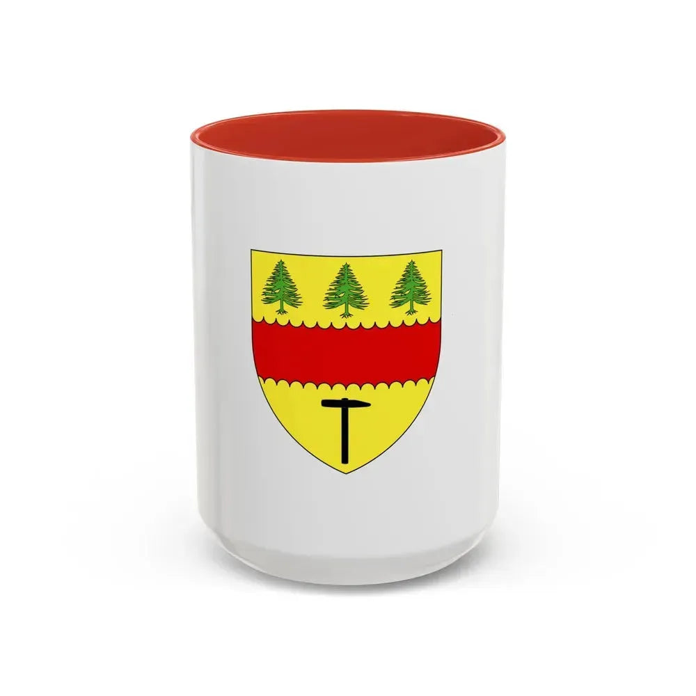 Flag of Chibougamau Canada - Accent Coffee Mug 15oz Red - Go Mug Yourself