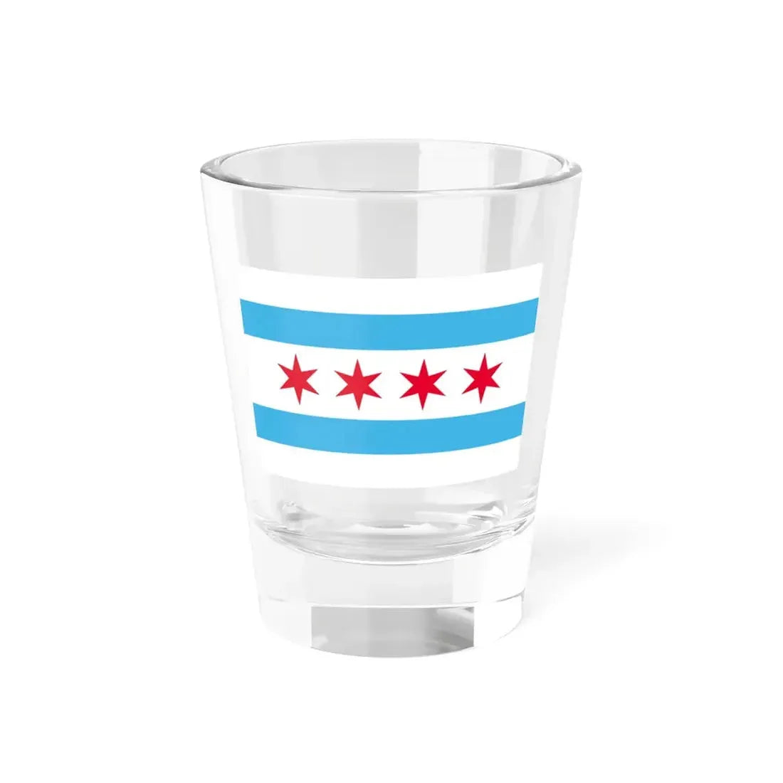 Flag of Chicago Illinois (United States) Shot Glass 1.5oz 1.5oz - Go Mug Yourself