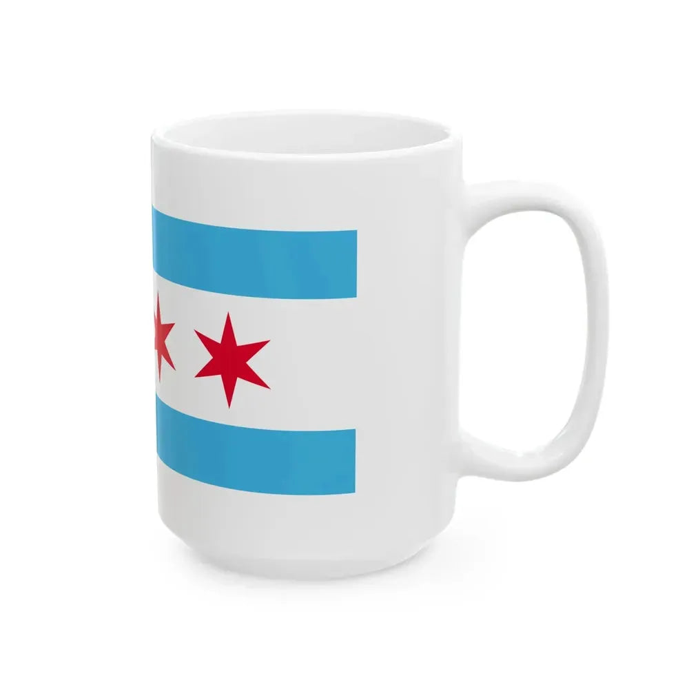 Flag of Chicago Illinois (United States) White Coffee Mug - Go Mug Yourself