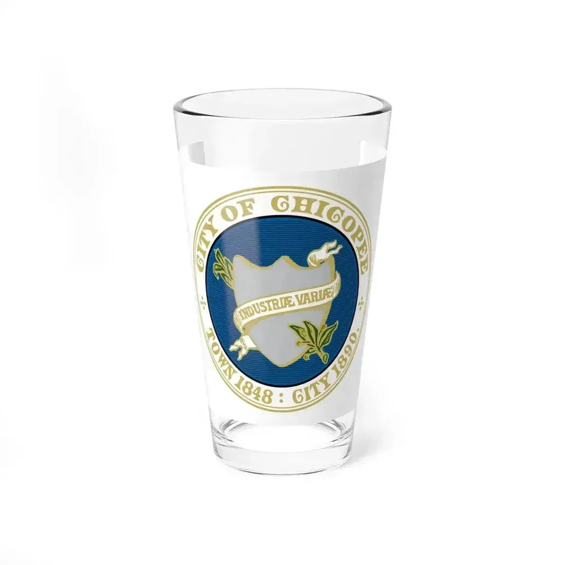 Flag of Chicopee, Massachusetts - Pint Glass 16oz 16oz - Go Mug Yourself