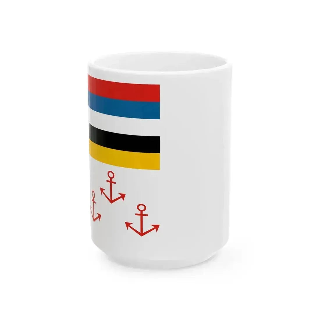 Flag of Chief of Civil Administration of Manchukuo (China) White Coffee Mug 15oz - Go Mug Yourself