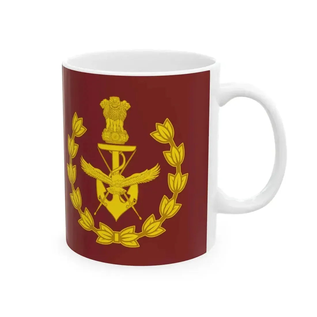 Flag of Chief of Defence Staff India (India) White Coffee Mug - Go Mug Yourself