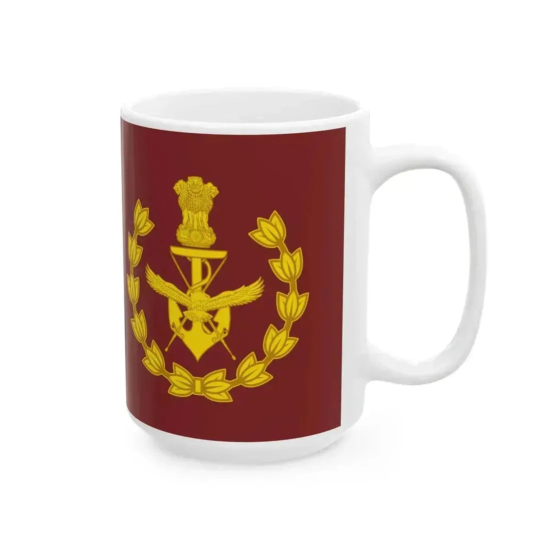 Flag of Chief of Defence Staff India (India) White Coffee Mug - Go Mug Yourself
