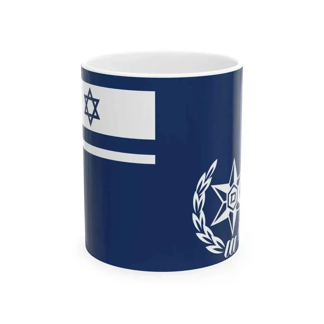 Flag of Chief of Israel Police (Israel) White Coffee Mug 11oz - Go Mug Yourself