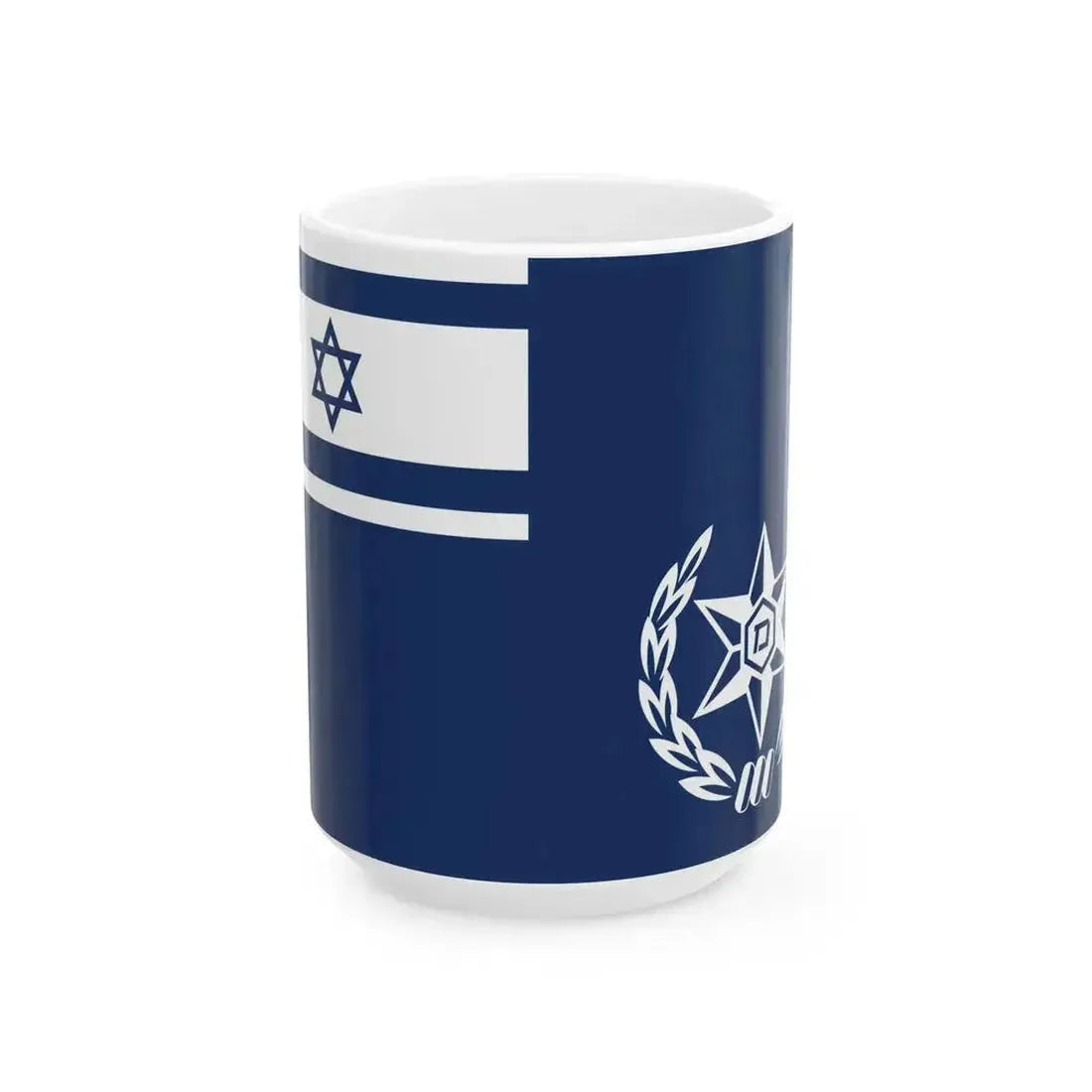 Flag of Chief of Israel Police (Israel) White Coffee Mug 15oz - Go Mug Yourself