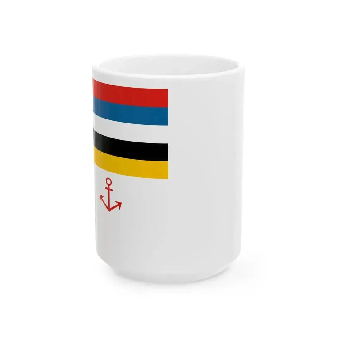 Flag of Chief of Marine Police of Manchukuo (China) White Coffee Mug 15oz - Go Mug Yourself