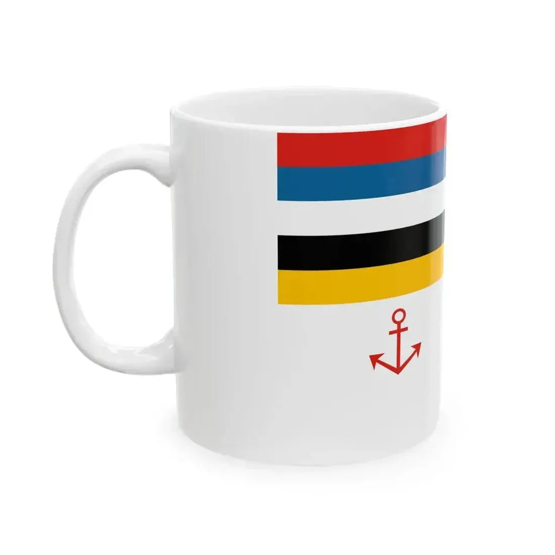 Flag of Chief of Marine Police of Manchukuo (China) White Coffee Mug - Go Mug Yourself