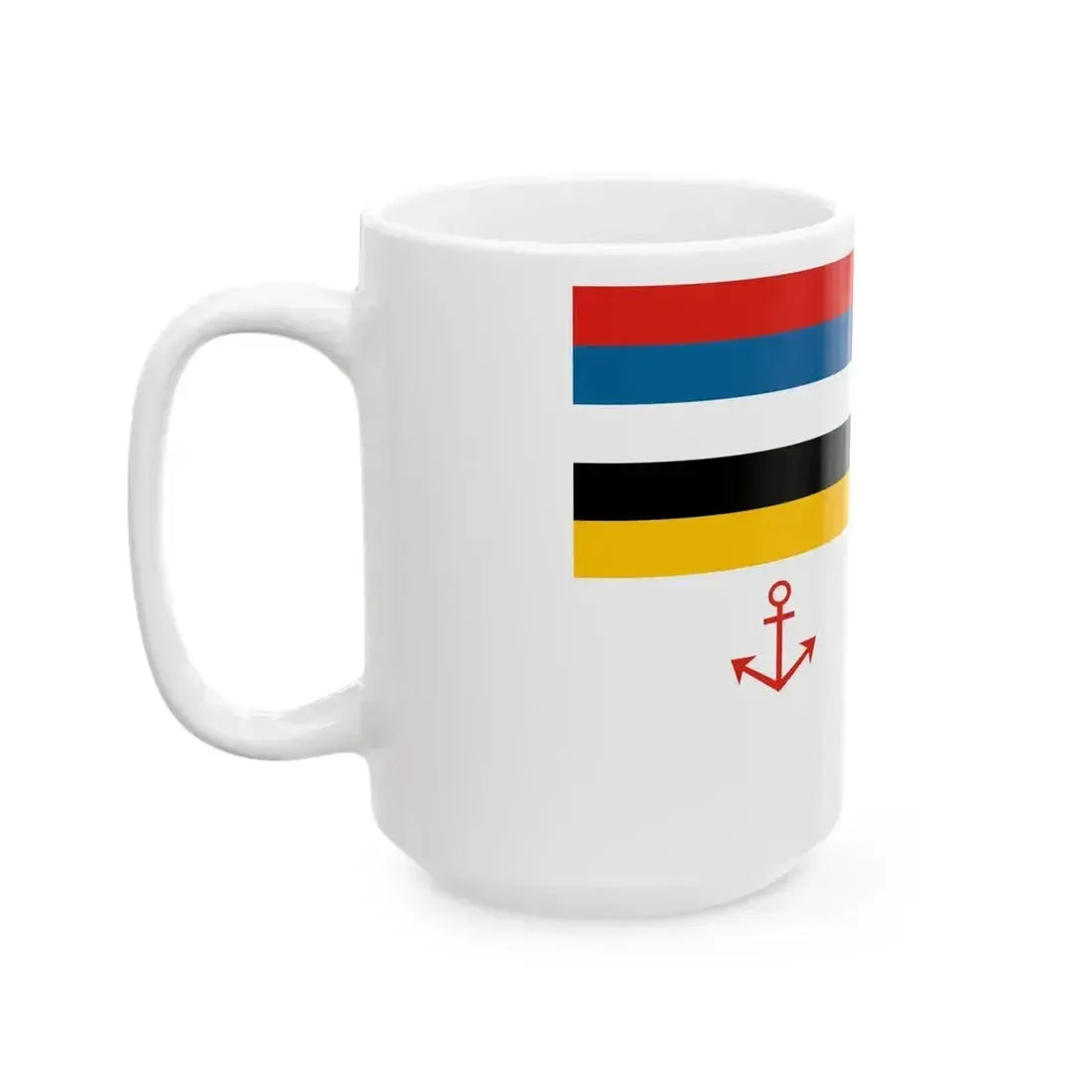 Flag of Chief of Marine Police of Manchukuo (China) White Coffee Mug - Go Mug Yourself