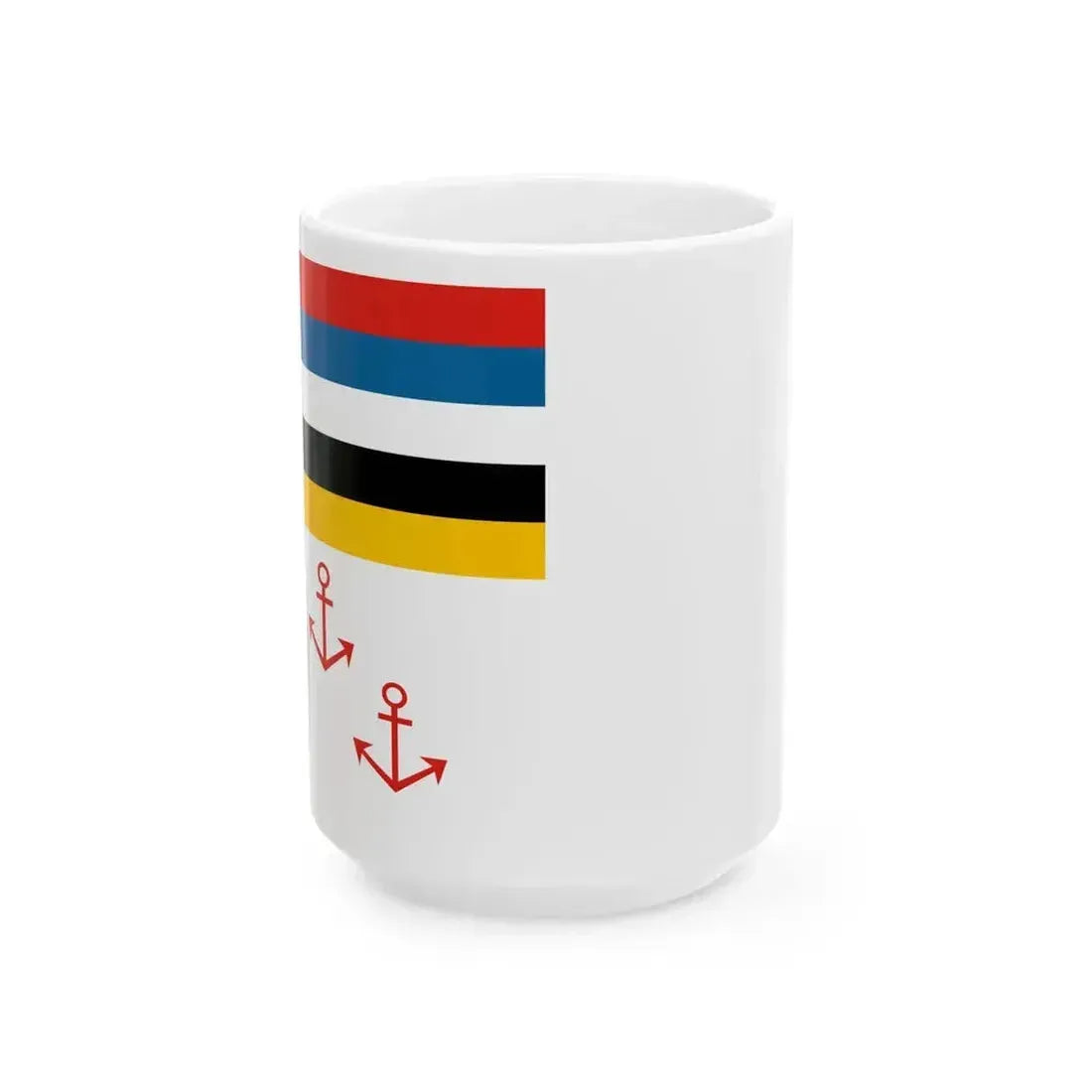 Flag of Chief of Police Civil Administration of Manchukuo (China) White Coffee Mug 15oz - Go Mug Yourself