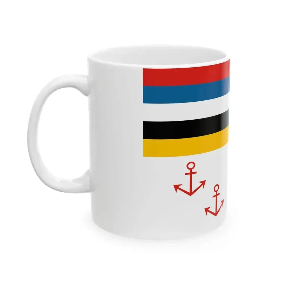 Flag of Chief of Police Civil Administration of Manchukuo (China) White Coffee Mug - Go Mug Yourself