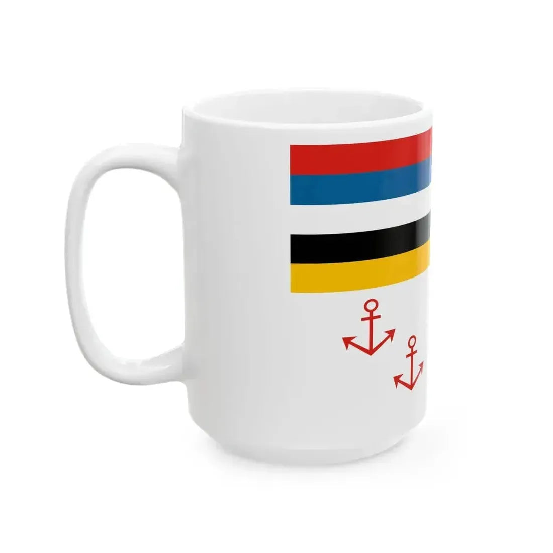 Flag of Chief of Police Civil Administration of Manchukuo (China) White Coffee Mug - Go Mug Yourself