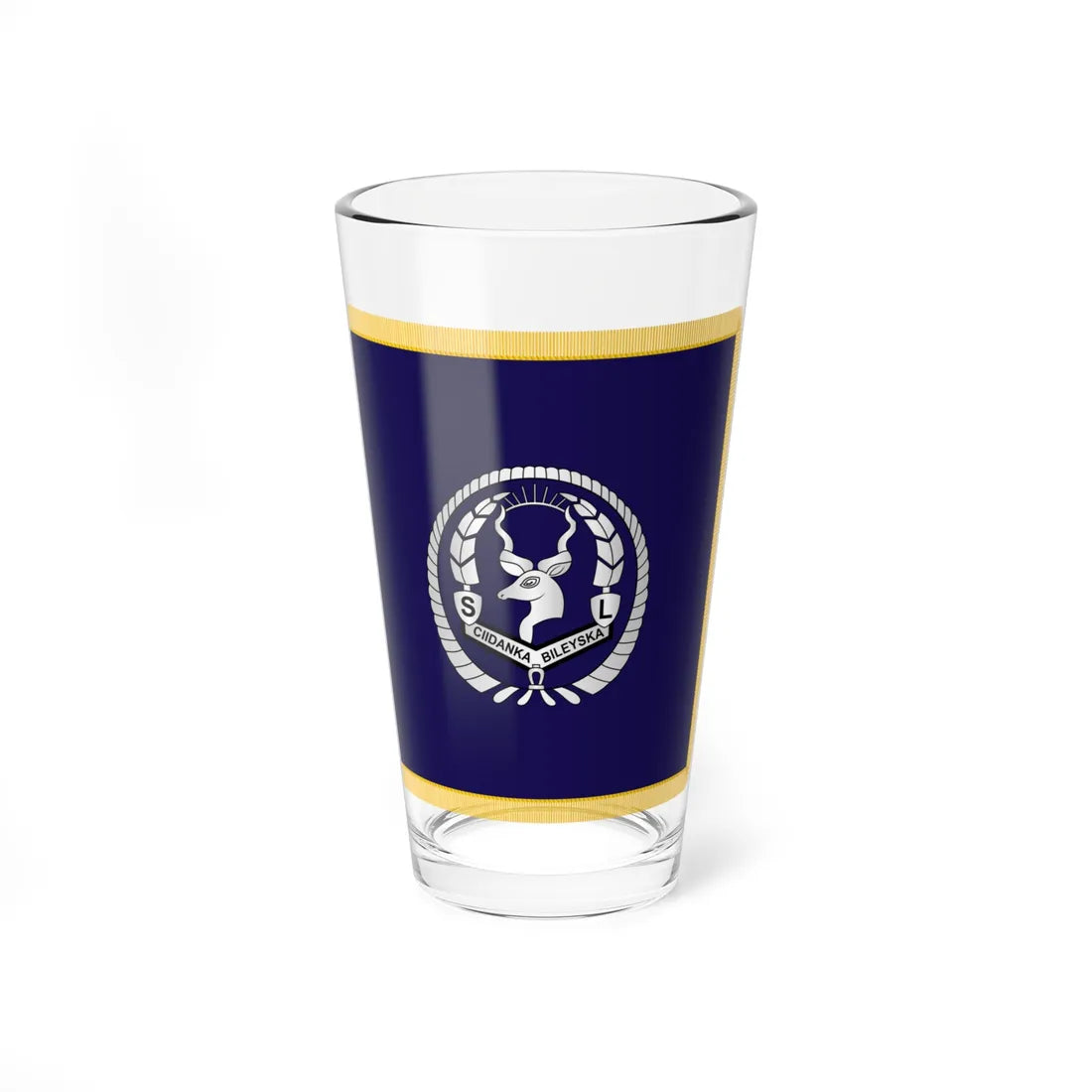 Flag of Chief of Somaliland Police Force (Mali) Pint Glass 16oz 16oz - Go Mug Yourself